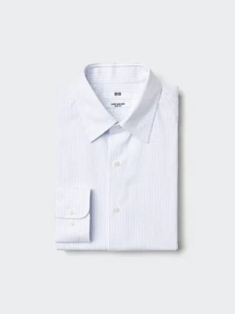 Herresuper-strygefri slim-skjorte | Almindelig krave | Stribet