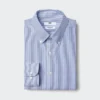 Herresuper-strygefri slim-skjorte | Button-down-krave | Stribet