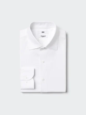 Herresuper-strygefri slim-skjorter | Spredt krave