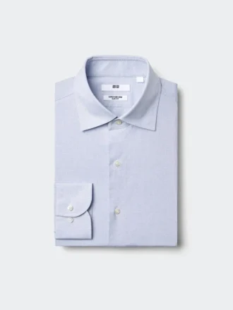 Herresuper-strygefri slim-skjorter | Spredt krave | Ternet