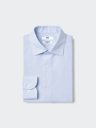 Herresuper-strygefri slim-skjorter | Spredt krave | Ternet