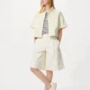 Jersey-plisserede lange shorts til kvinder