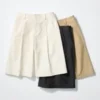 Jersey-plisserede lange shorts til kvinder