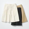 Jersey-plisserede lange shorts til kvinder