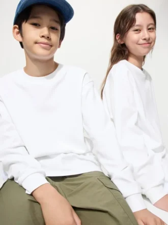 Kids AIRism bomulds-T-shirt | Langærmede T-shirts