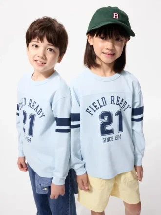 Kids AIRism bomulds-T-shirt | Langærmede T-shirts
