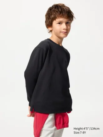 Kids AIRism bomulds-T-shirt | Langærmede T-shirts