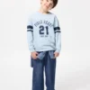 Kids AIRism bomulds-T-shirt | Langærmede T-shirts