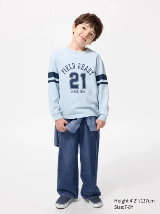 Kids AIRism bomulds-T-shirt | Langærmede T-shirts
