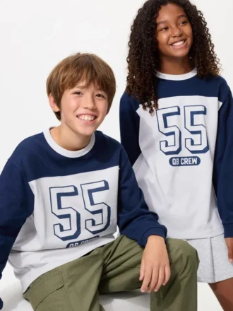 Kids AIRism bomulds-T-shirt | Langærmede T-shirts | Grafik