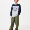 Kids AIRism bomulds-T-shirt | Langærmede T-shirts | Grafik