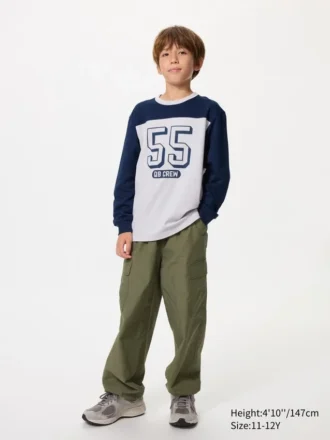 Kids AIRism bomulds-T-shirt | Langærmede T-shirts | Grafik