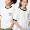 Kids AIRism bomulds-T-shirt med grafisk print