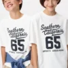 Kids AIRism bomulds-T-shirt med grafisk print