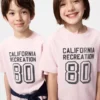 Kids AIRism bomulds-T-shirt med grafisk print