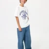 Kids AIRism bomulds-T-shirt med grafisk print