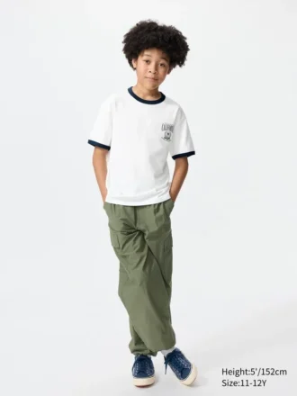 Kids AIRism bomulds-T-shirt med grafisk print