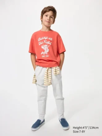 Kids AIRism bomulds-T-shirt med grafisk print
