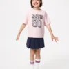 Kids AIRism bomulds-T-shirt med grafisk print