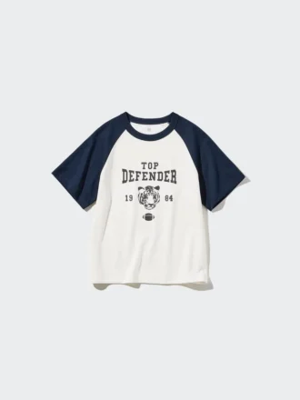 Kids AIRism bomulds-T-shirt med kort ærme og grafisk print