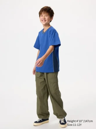 Kids DRY-EX V-hals T-shirt | Tofarvet