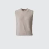 Kort cashmere-sweatere til kvinder | Ærmeløs