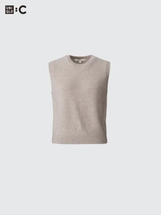 Kort cashmere-sweatere til kvinder | Ærmeløs