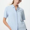 Kortærmede bluser i rayon til kvinder