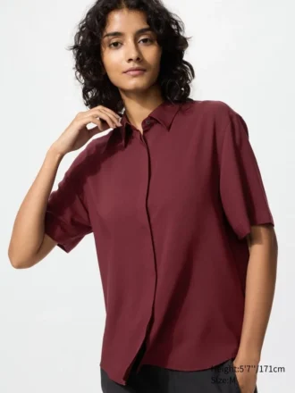 Kortærmede bluser i rayon til kvinder