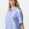 Kortærmede Oxford-shorts til kvinder | Stribet