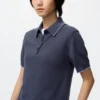 Kortærmet polo-sweater til kvinder