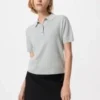 Kortærmet polo-sweater til kvinder