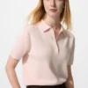 Kortærmet polo-sweater til kvinder