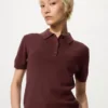 Kortærmet polo-sweater til kvinder