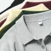 Kortærmet polo-sweater til kvinder