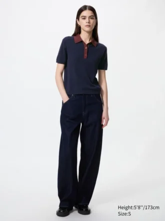 Kortærmet polo-sweatere til kvinder | Color Block