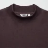 Langærmede T-shirts med opretstående krave i børstet jersey til mænd