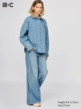 Lave, brede jeans med lav taljehøjde til kvinder