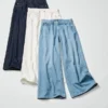 Lave, brede jeans med lav taljehøjde til kvinder