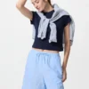 Lette shorts i linneblanding til kvinder
