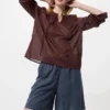 Lette shorts i linneblanding til kvinder