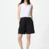 Lette shorts i linneblanding til kvinder