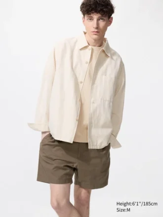 Lette shorts i linneblanding til mænd | 5″