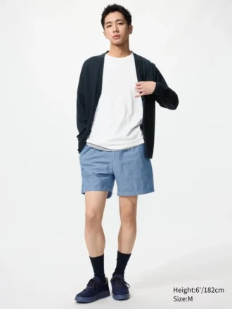 Lette shorts i linneblanding til mænd | 5″