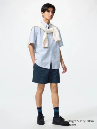 Lette shorts i linneblanding til mænd | 5″