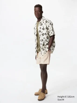 Lette shorts i linneblanding til mænd | 5″