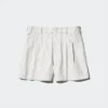 Linen-bomuldsshorts til kvinder | Stribet | 2,5″