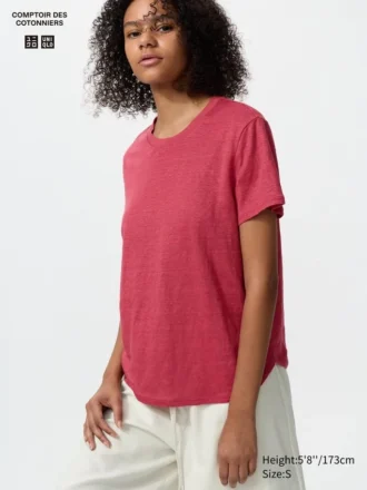 Linen T-shirt til kvinder