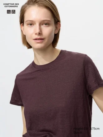 Linen T-shirt til kvinder