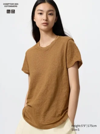 Linen T-shirt til kvinder